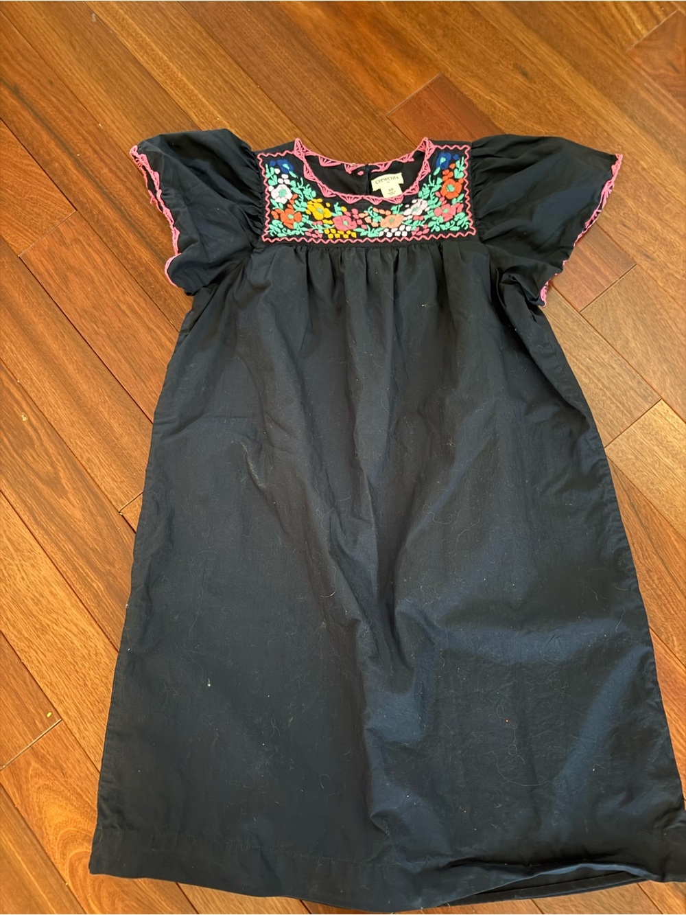 Crewcuts J.Crew Girls Dress Size 10 Mexican Aztec Peasant Embroidery Boho